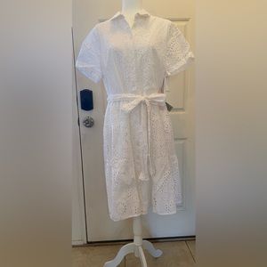 Rachel Parcell Tiered Eyelet Shirtdress, XL